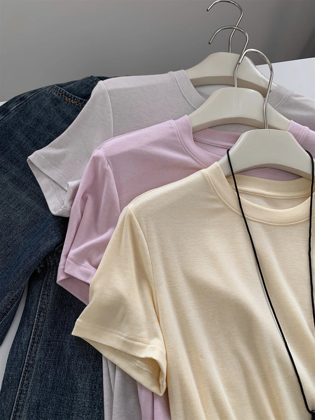 Silk Short Sleeve Women's Summer Round Neck Wool Outerwear T-shirt Slim Fit Base Shirt