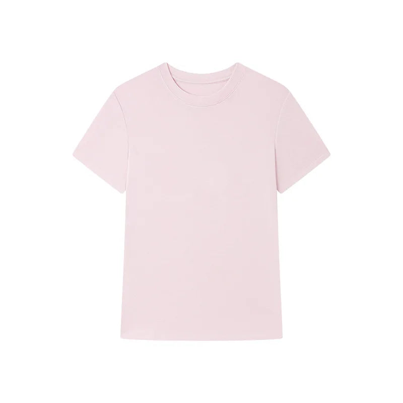 Silk Short Sleeve Women's Summer Round Neck Wool Outerwear T-shirt Slim Fit Base Shirt