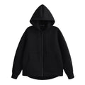 HH Autumn Winter Women's Zipper Hoodie Coat High Street Double Pockets Oversize Jakcet Loose Sweatshirts Outerwear Top
